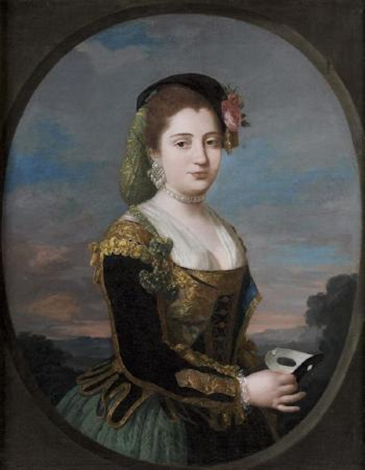 Portrait présumé de la marquise de Llano dans un ovale peint by Anton Raphael Mengs by Spanish School