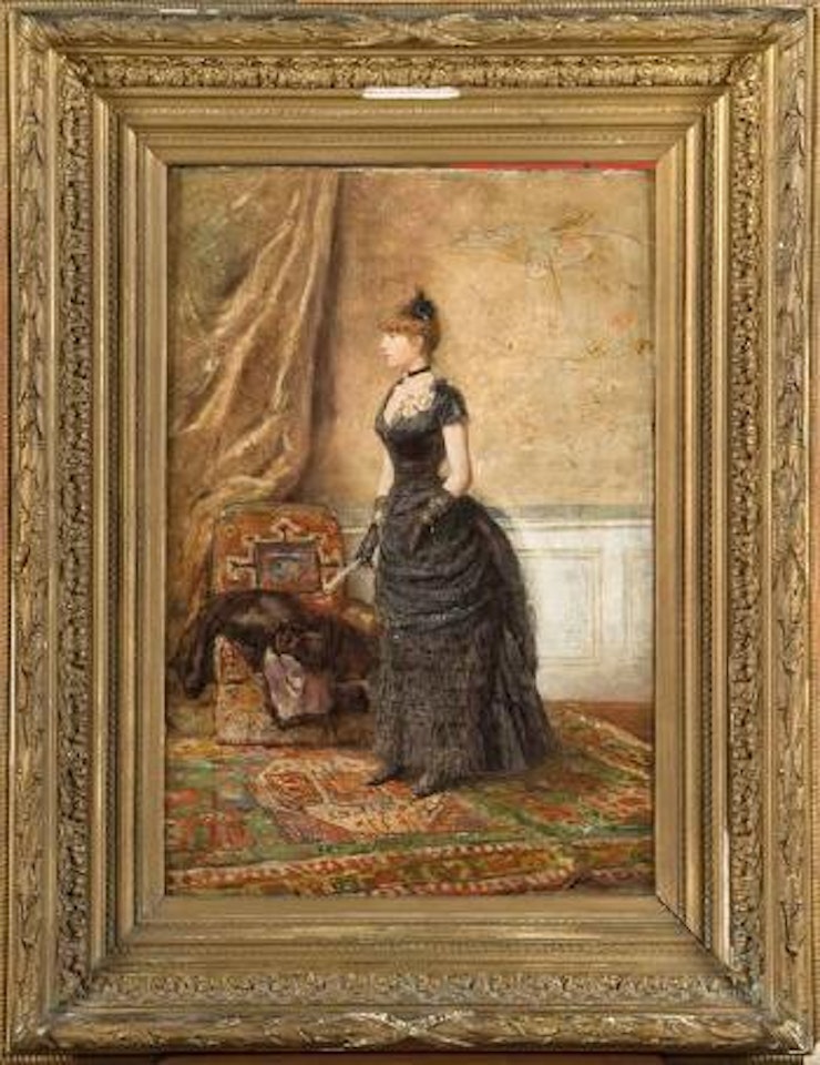 Elégante dans un intérieur by Alfred Stevens