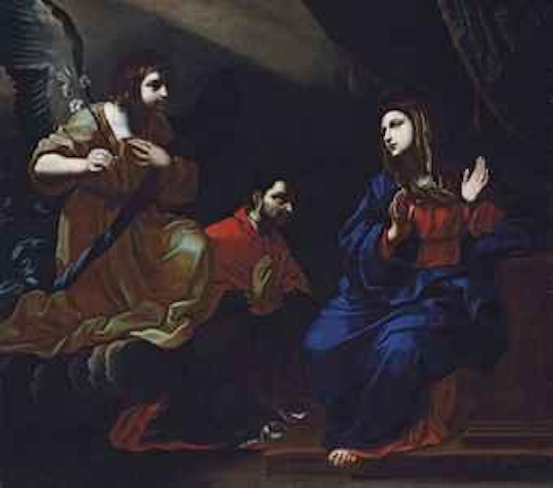 The Annunciation with Saint Charles Borromeo by French School