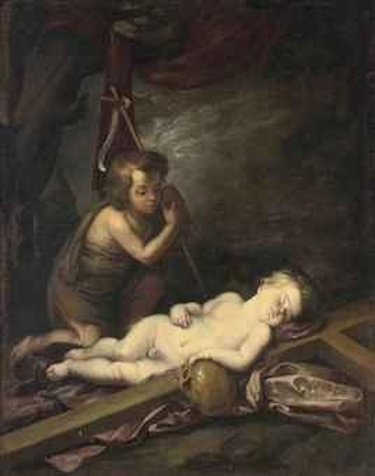 The Christ Child asleep on the Cross with the Infant Saint John the Baptist by Bartolomé Esteban Murillo