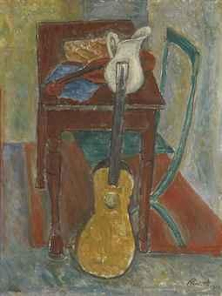 Nature morte à la guitare by Rene Auberjonois