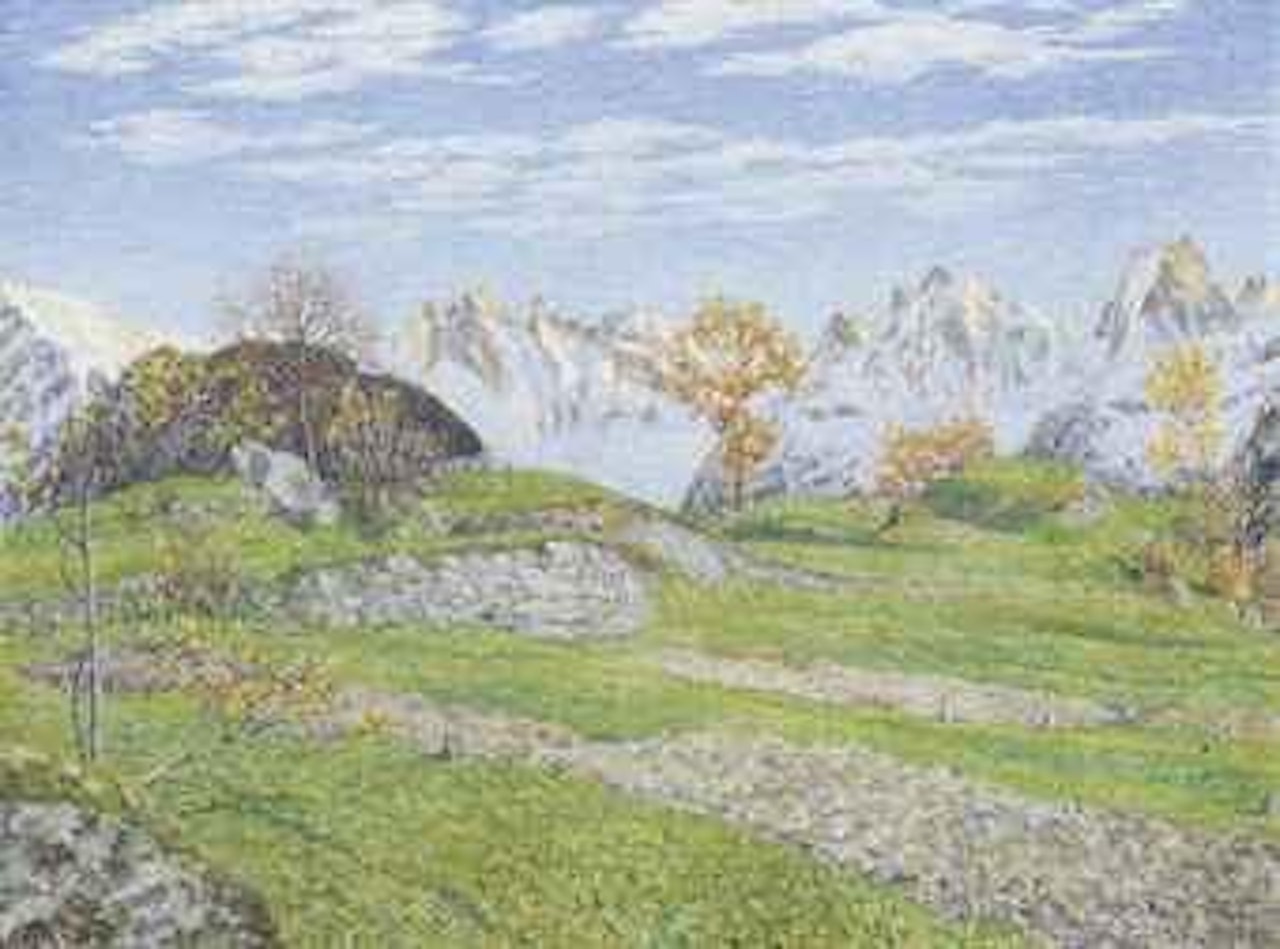 Novembertag in Soglio by Gottardo Segantini