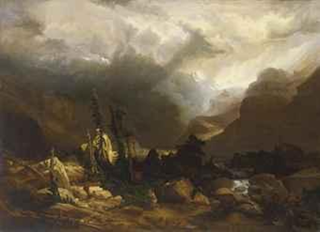 L'éboulement (Bergsturz an der Grimsel) by Alexandre Calame