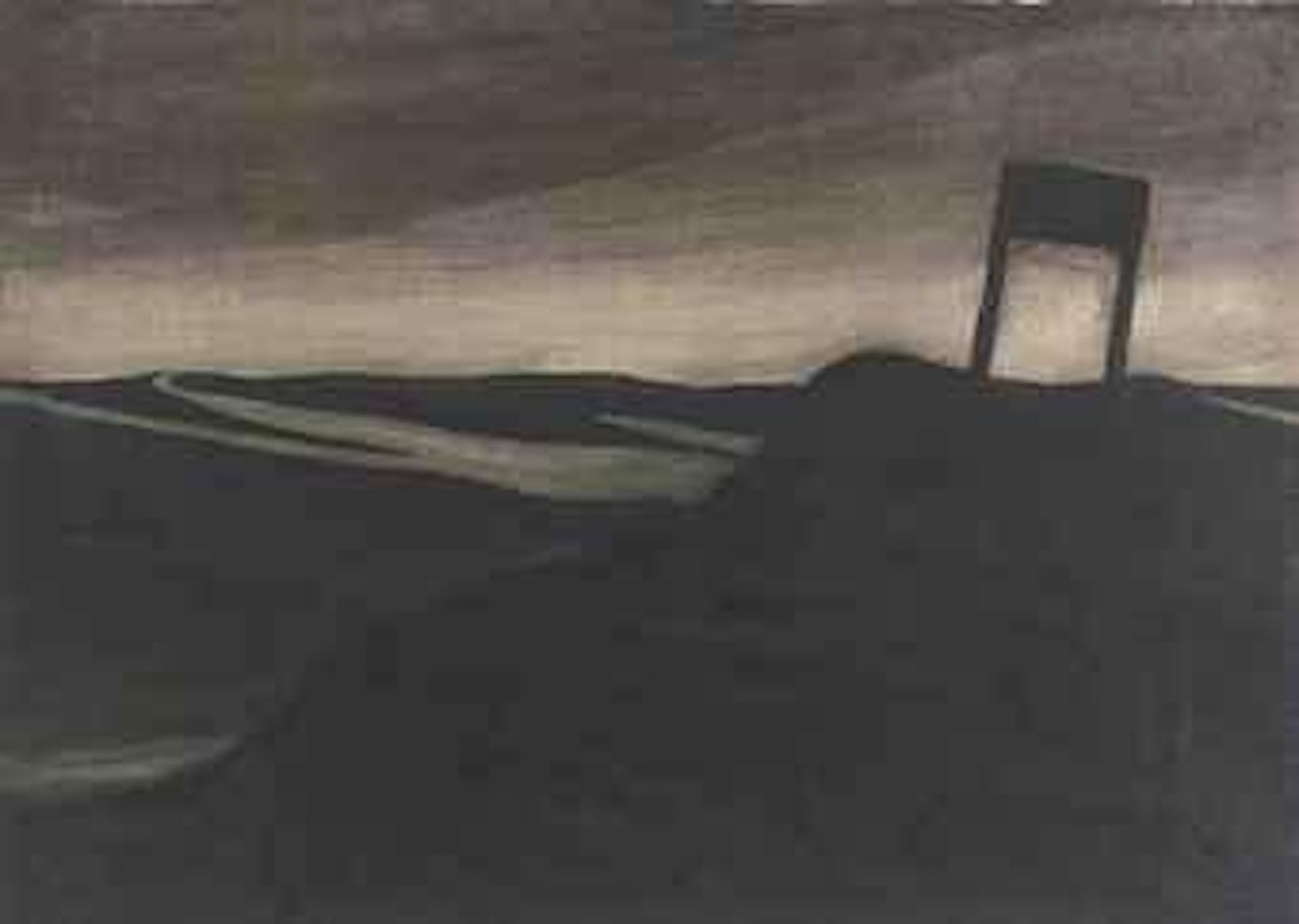 Paysage nocturne, poteau de signalisation by Léon Spilliaert