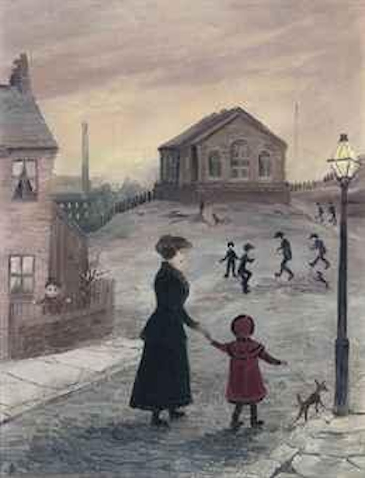 Mother and Child on their way to the Wensylian Chapel by Helen Bradley