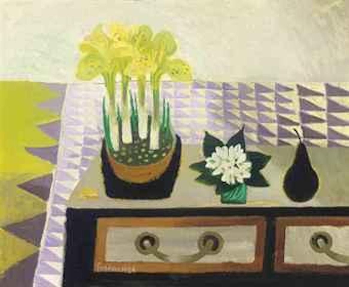 Yellow Irises by Mary Fedden