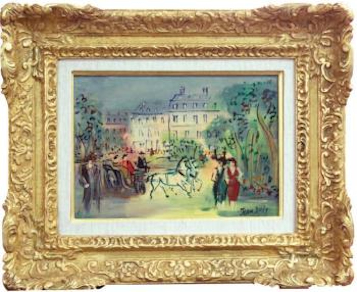 Calèche et élégants avenue du bois by Jean Dufy