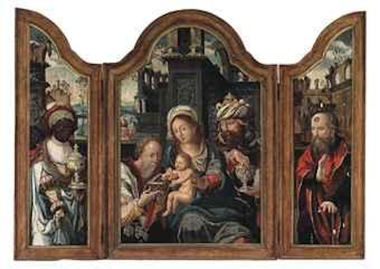 The Adoration of the Magi: a triptych by Attributed to Pieter Coecke van Aelst I