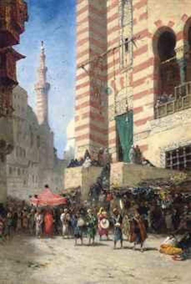 A procession in Cairo by Narcisse Berchere