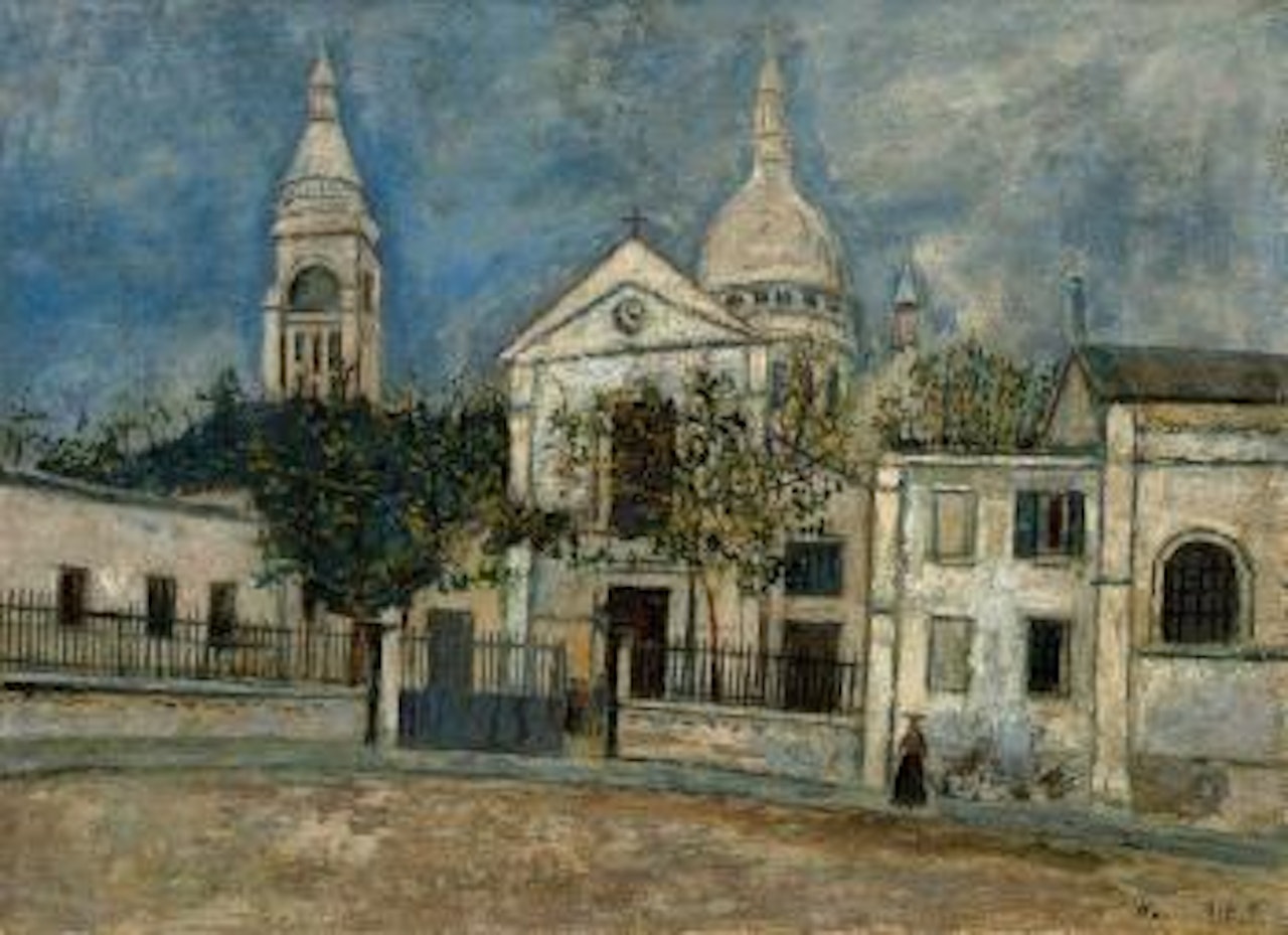 L'église Saint-Pierre et le Sacré-Coeur à Montmartre by Maurice Utrillo