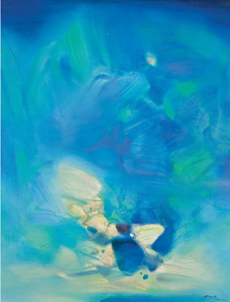 Impression bleue by Chu Teh-Chun