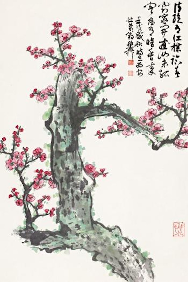 Red plum by Xie Zhiliu
