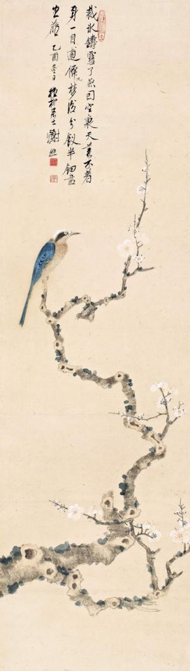 Plum and bird by Xie Zhiliu