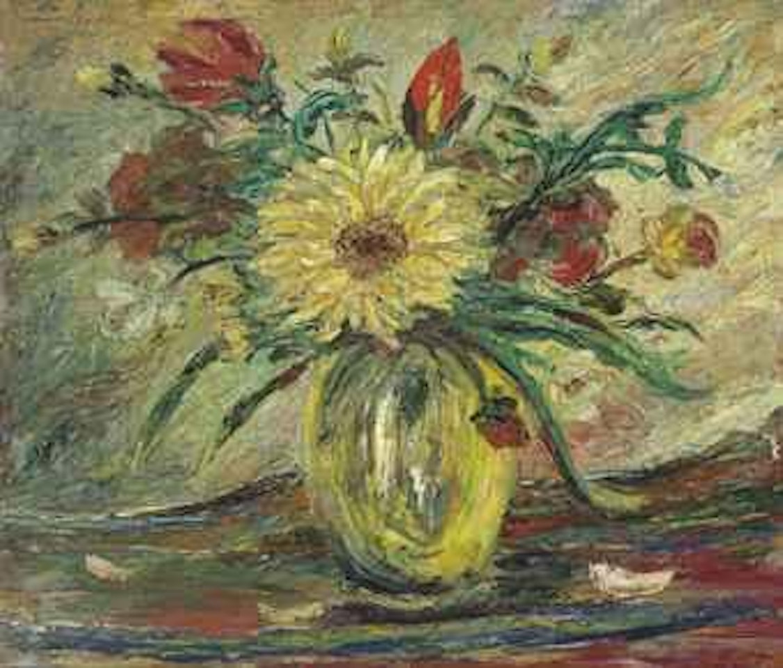 Jarrón con flores (Homenaje a Vincent Van Gogh) by Joaquín Clausell