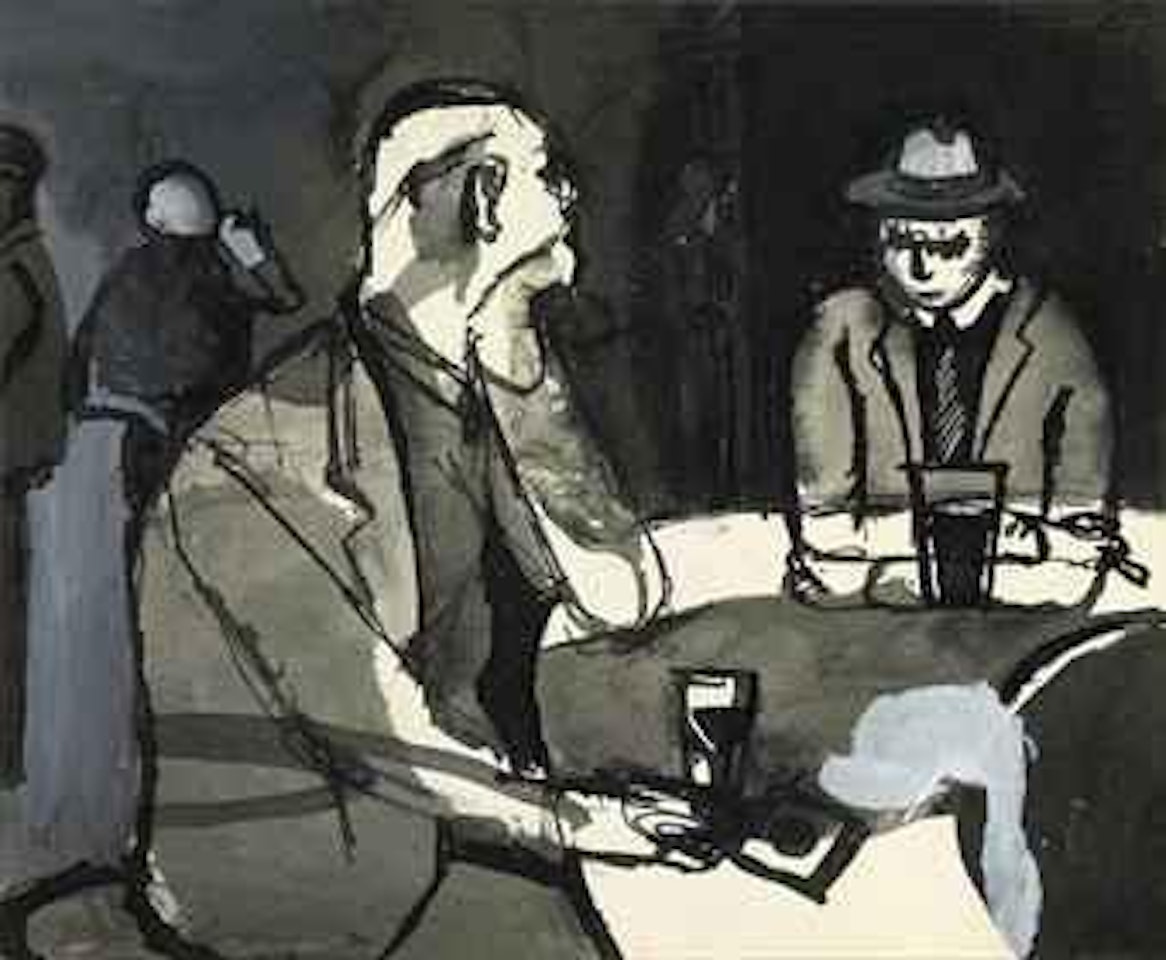 Figures in a bar by Keith Vaughan
