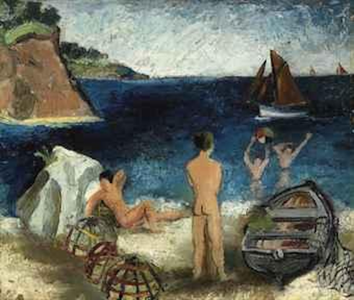 Bathers by the Sea, Tréboul by Christopher Wood
