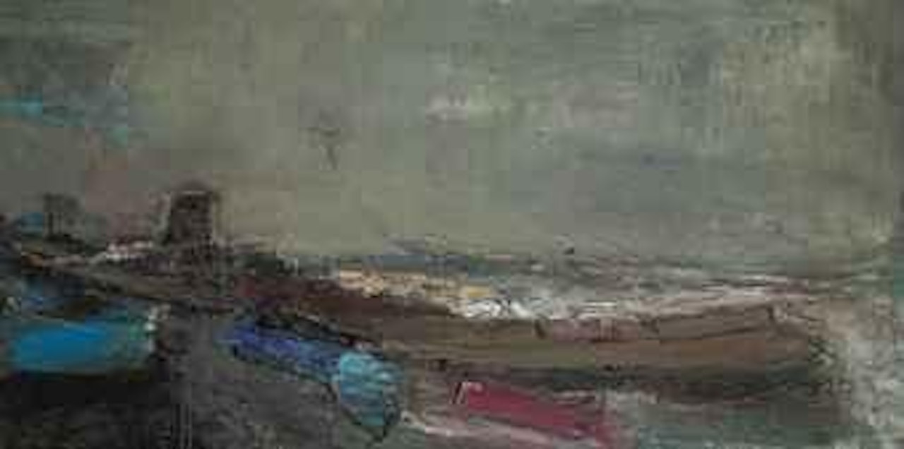Boats and the Harbour by Joan Eardley