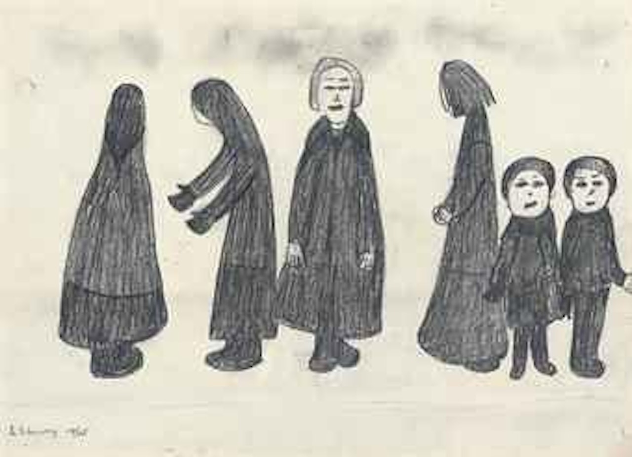 Six people by Laurence Stephen Lowry