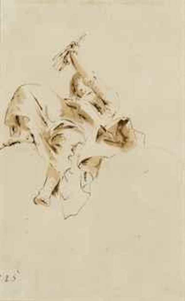 Etude pour une figure vue da sotto in sù by Giovanni Battista Tiepolo