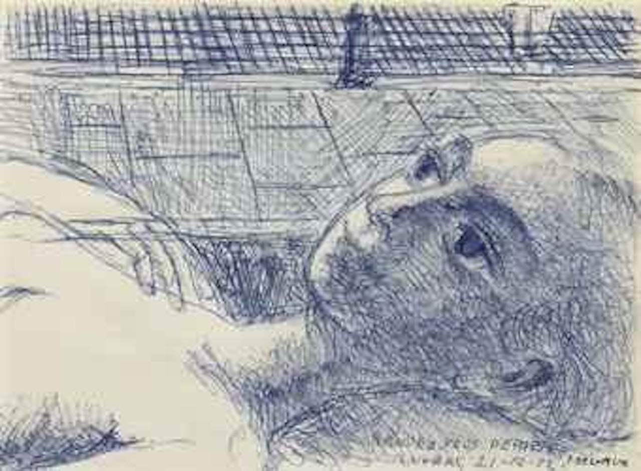 A study for Le rendez-vous d'Ephèse (1973) by Paul Delvaux