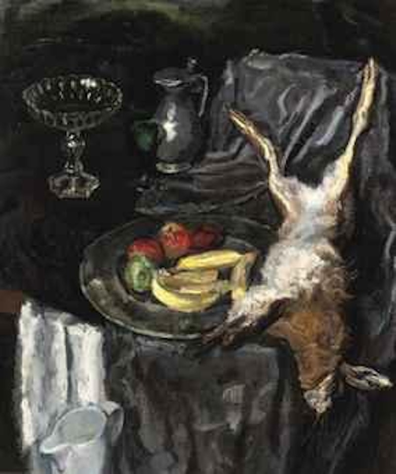 A still life with fruits and a hare by Jan Sluyters
