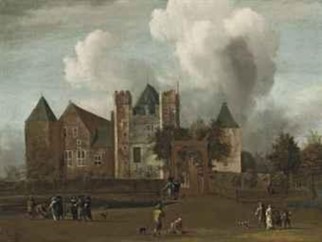 A view of Purmerend Castle, near Monnickendam, Waterland by Jan Van Kessel The Elder