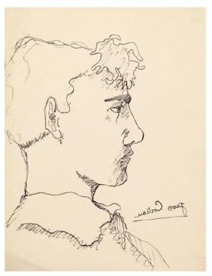 Portrait de Yvon Belaval by Jean Cocteau