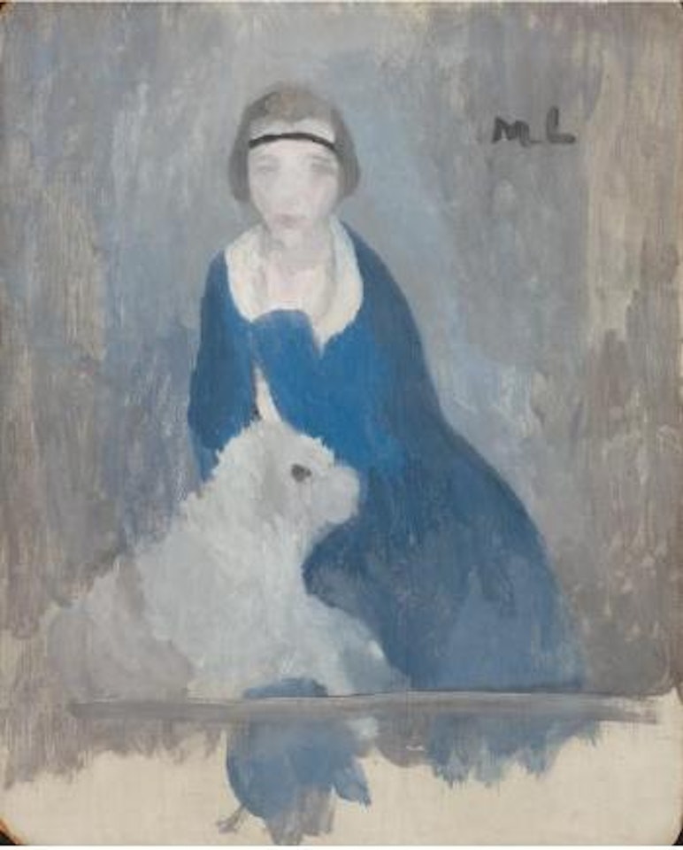 Femme et chien (esquisse pour un portrait de Suzanne Talbot ?) by Marie Laurencin
