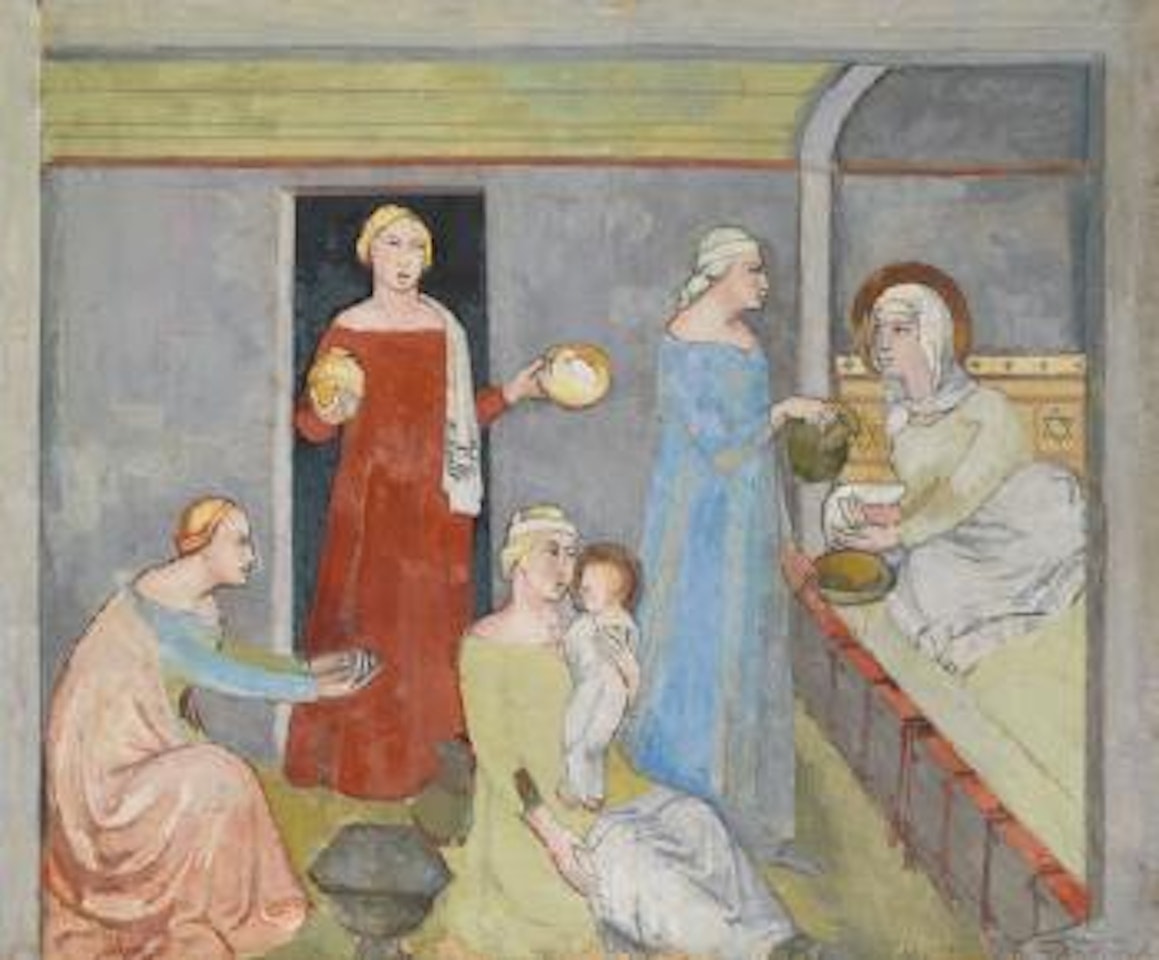 Geburt der Maria – Nach Bartolo di Fredi in San Gimignano by Albert Müller