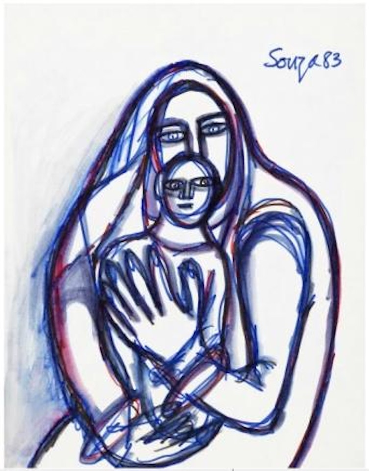 Untitled (mother and child) by Francis Newton Souza