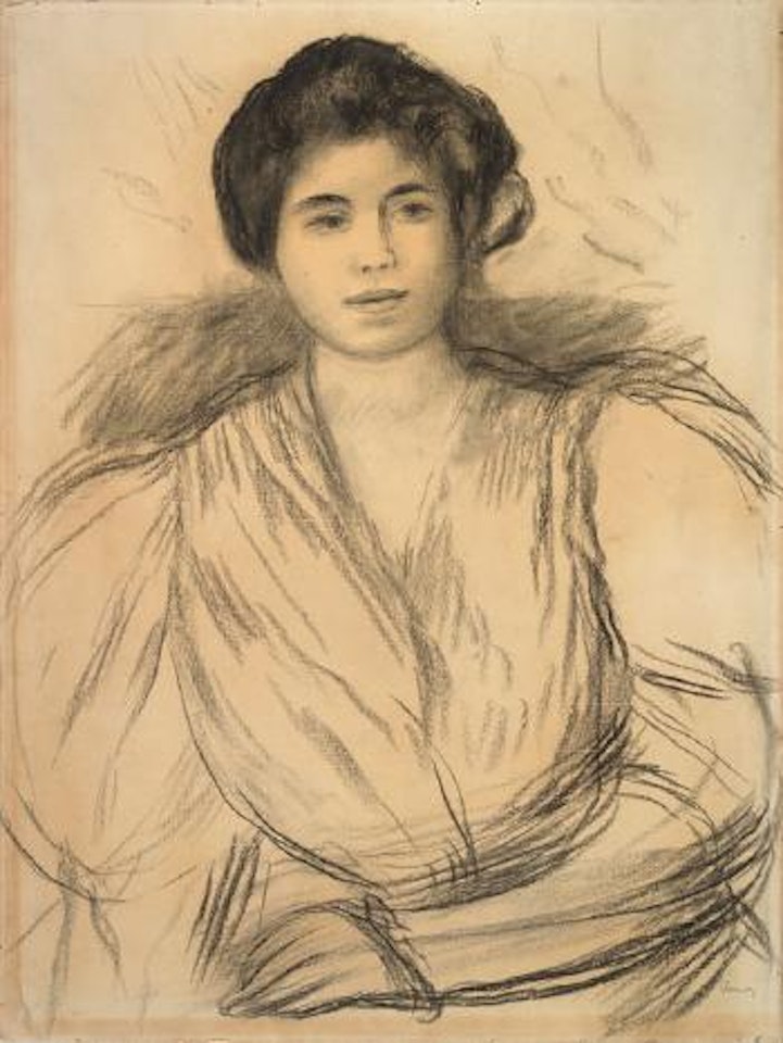 Portrait de Christine Lerolle – Buste de femme by Pierre-Auguste Renoir