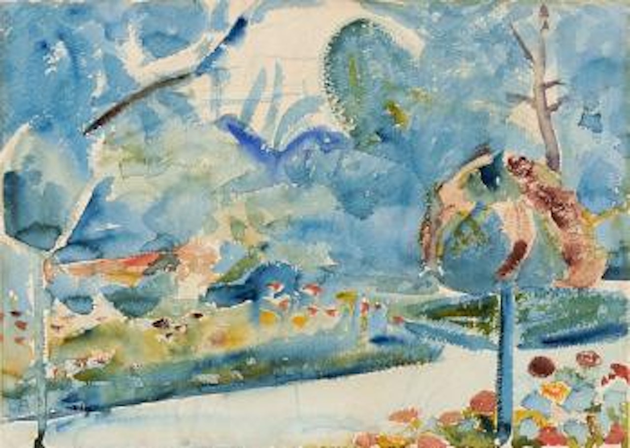 Gartenpartie auf der Oschwand by Cuno Amiet