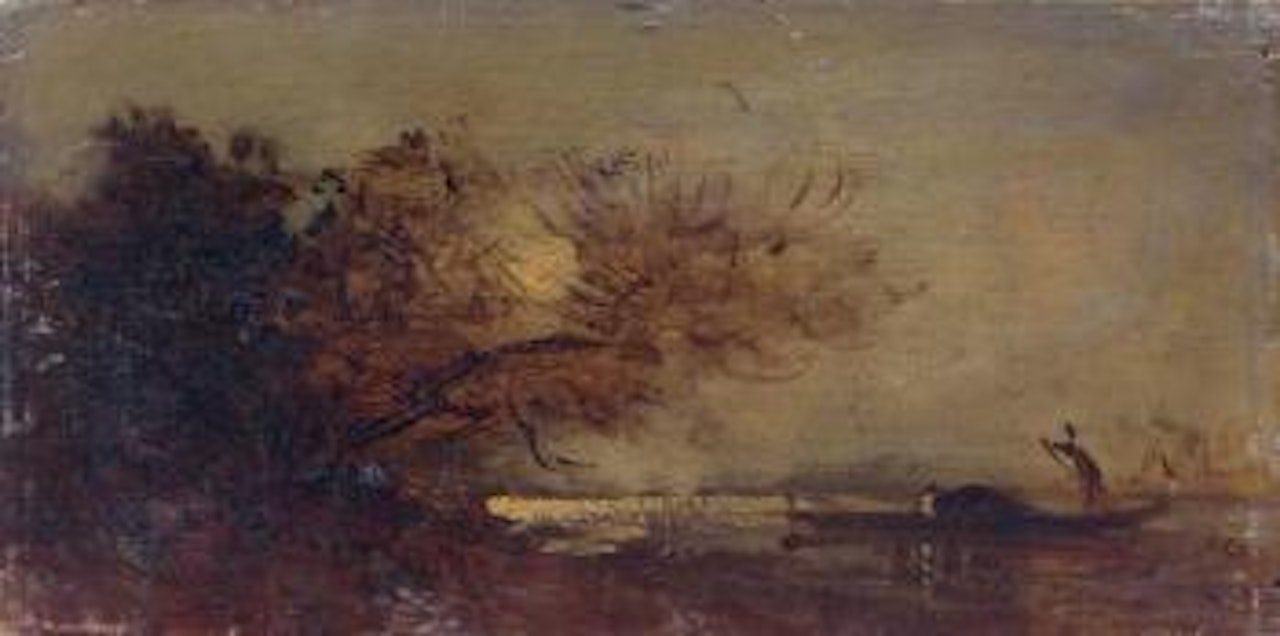 Gondolier à Venise by Félix Ziem