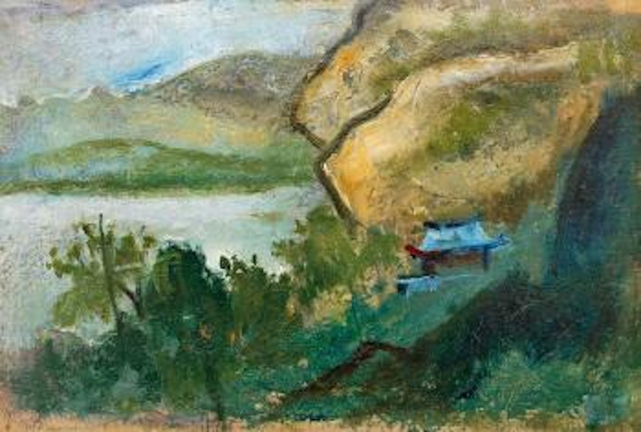 Landscape of mountain area by Guan Liang