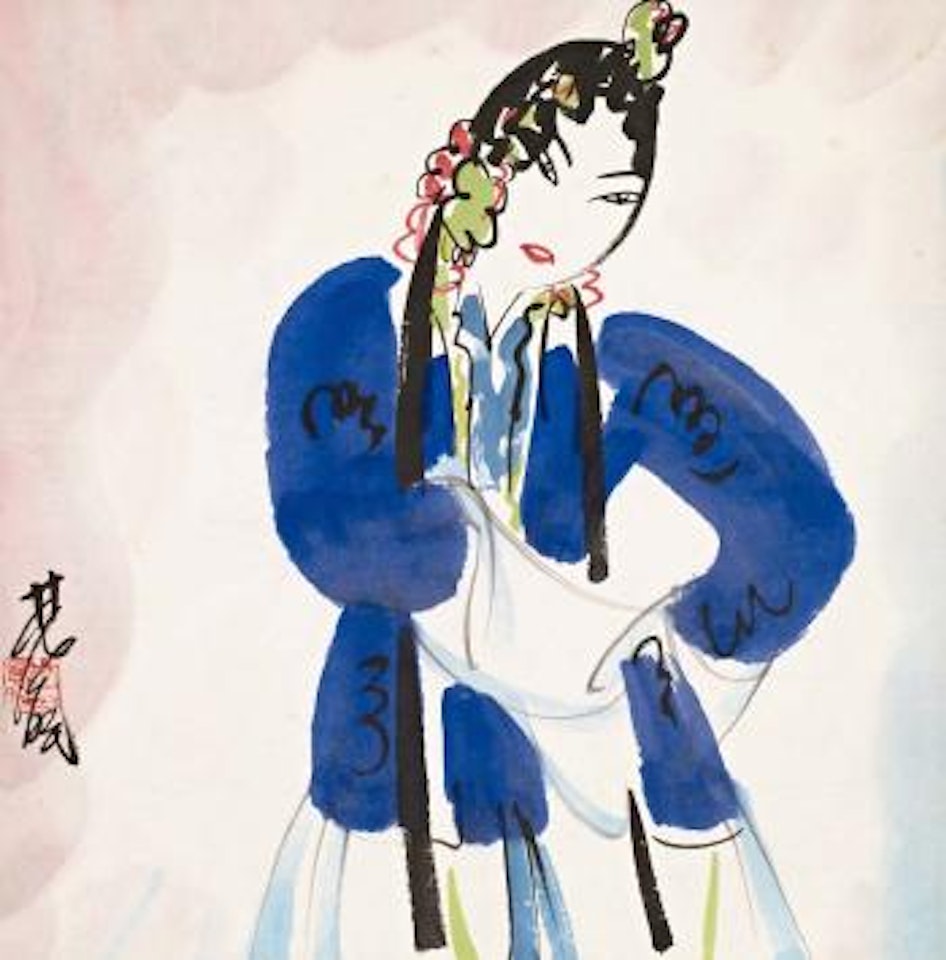 Opera figure by Lin Fengmian