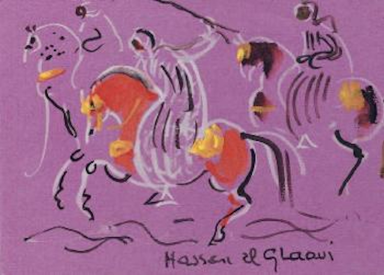Trois cavaliers by Hassan El Glaoui