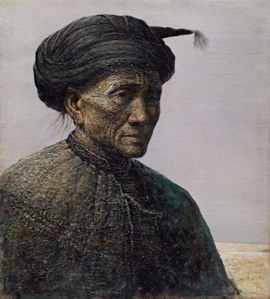Portrait of a minority man by Luo Zhongli