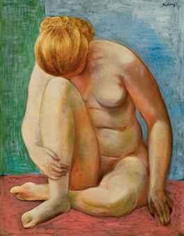 Nu assis by Moïse Kisling