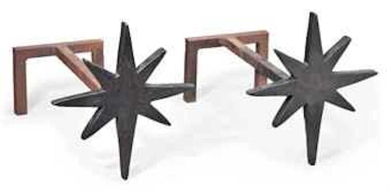 Paire De Chenets Aux Étoiles by Diego Giacometti
