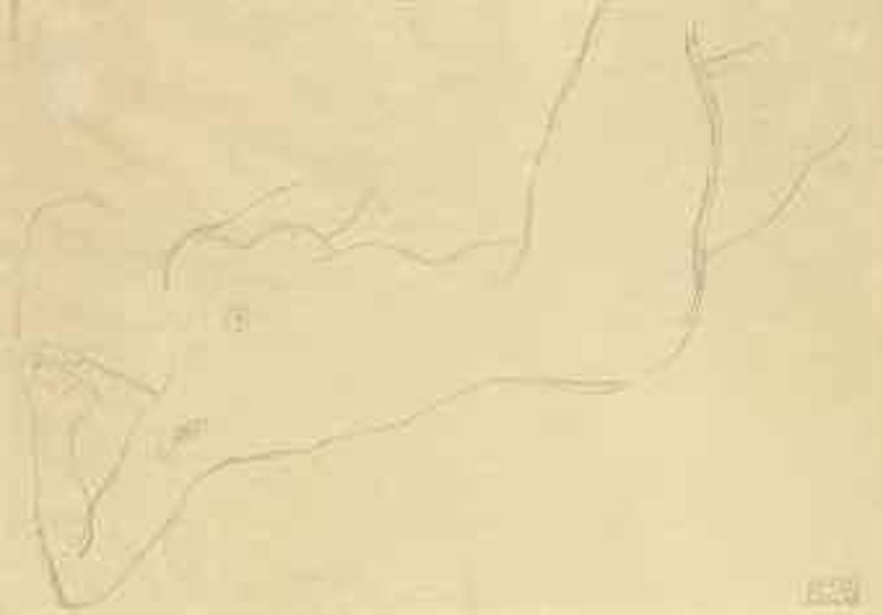 Liegender Akt by Gustav Klimt