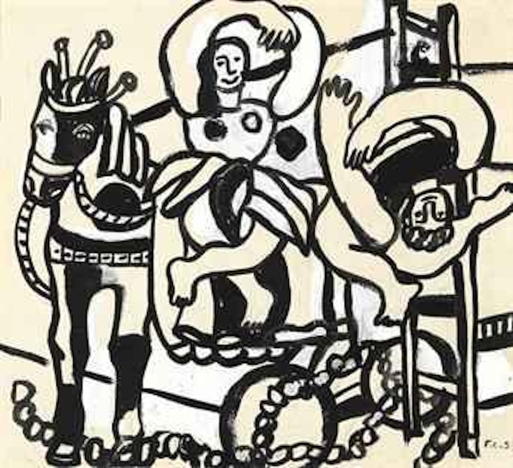 Le trapéziste et l'écuyère by Fernand Leger