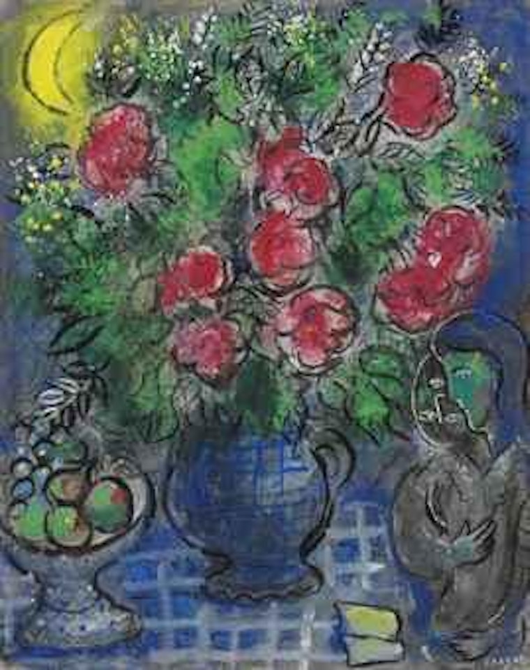 Les roses et la lune by Marc Chagall