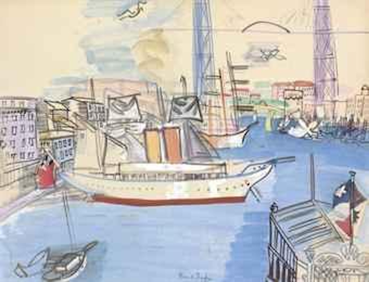 Le vieux port de Marseille by Raoul Dufy