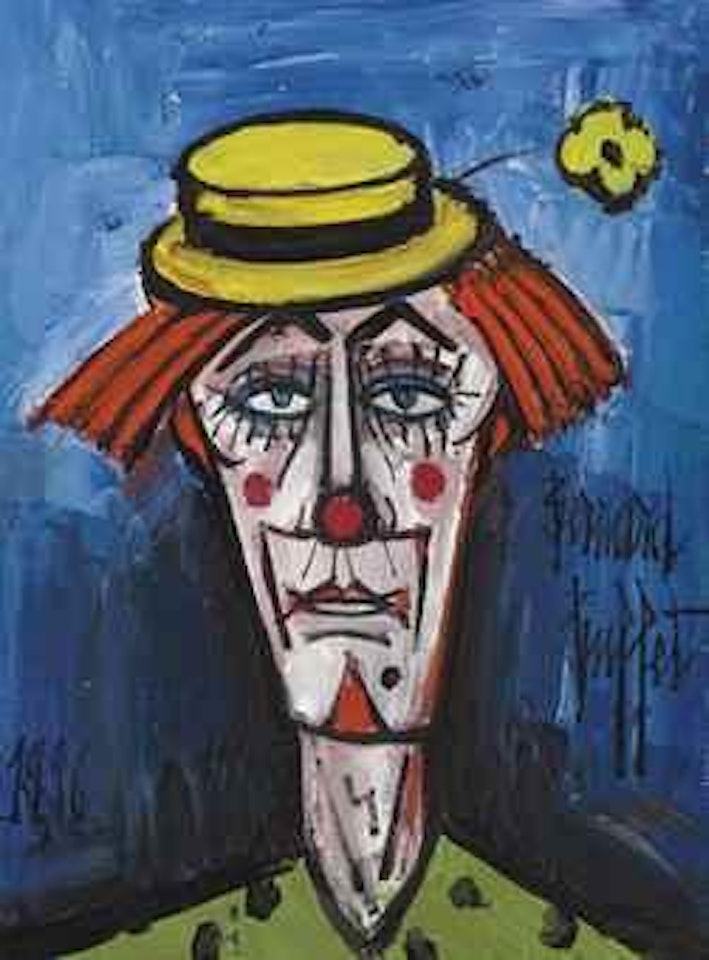 Clown au canotier by Bernard Buffet