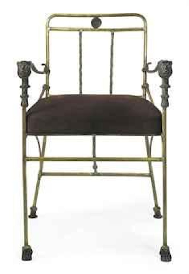 Fauteuil à Têtes De Lionnes, Seconde Version, Pieds Antérieurs En Griffes De Lions by Diego Giacometti