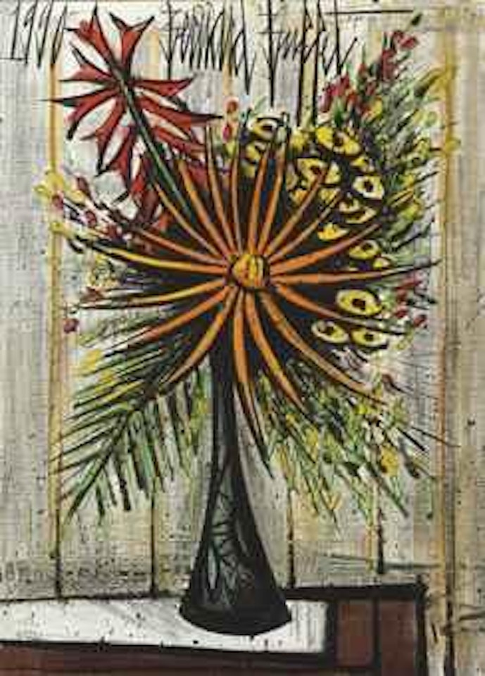 Bouquet dans un vase de Gallé I by Bernard Buffet