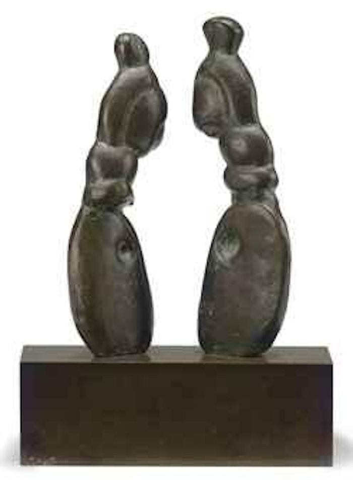 Two Standing Figures: Concretions by Henry Moore