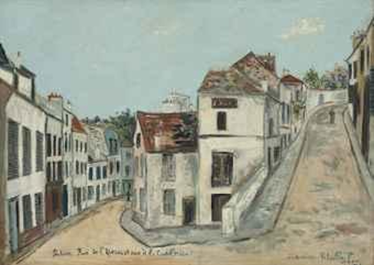 La rue de l'Eperon et rue de la Coutellerie à Pontoise (Val-d'Oise) by Maurice Utrillo