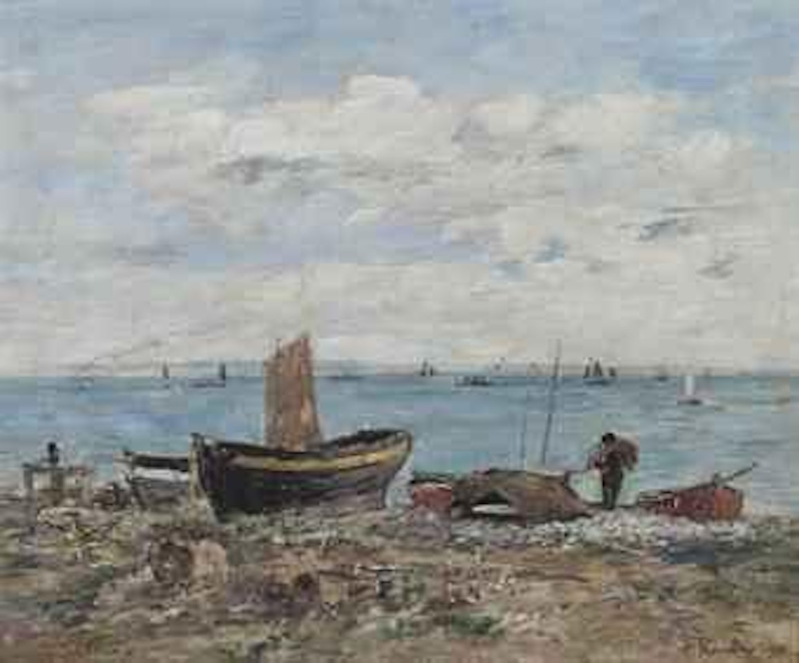 Rivage à Sainte-Adresse Marée basse by Eugène Boudin