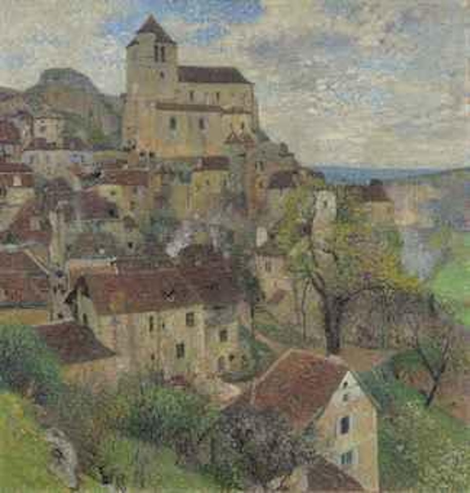 Vue générale de Saint Cirq Lapopie by Henri Jean Guillaume Martin